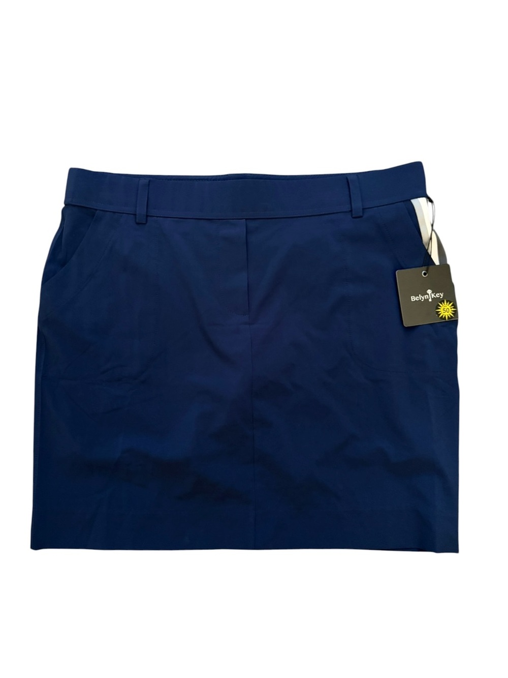 NWT Belyn Key Golf or Tennis UPF 50 Navy Blue BK Skort Size Large Pickleball
